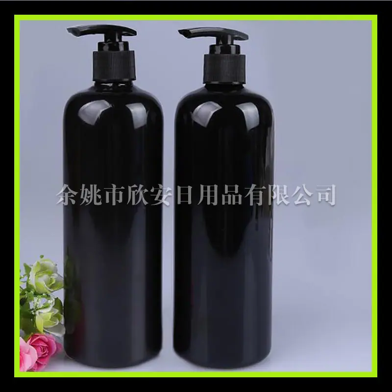 500ml 圆肩黑色pet+扁担头帽
