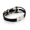 Pulsera Ojo Turco Mal de Ojo Moda para Hombres y Mujeres Joyería Europea y Americana Pulsera de Cuero Punk Multicapa Retro Pulsera