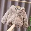 Casaco de lã de cordeiro para meninos 2021 nova chegada estilo western infantil masculino desenho animado forrado com fleece espessado inverno com capuz roupas infantis
