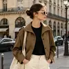 FCB Europea Casual Suelta Plegada Cortavientos Mujer 2026 Otoño Nuevo Viaje Diario Manga Larga Chaqueta Ropa Exterior Mujer