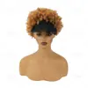 Comércio Exterior Transfronteiriço Chapéus e Perucas para Mulheres, Pequenos Apliques de Cabelo Encaracolado, Perucas Afro de Fibra Sintética Encaracolada de Primavera, Chapéus Peruca