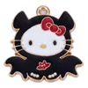 Serie de Halloween Transfronteriza Colgante Gato Kt Materiales para Accesorios DIY Aleación de Esmalte Colgante Individual Pulsera Collar Pendientes