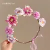 Tiara de Coroa de Flores Estilo Floresta para Mulheres, Novo 2026 Ambiente de Início de Primavera Foto Sessão Tiara de Fada Acessório de Cabelo