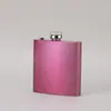 Nueva Matraz Redonda de Acero Inoxidable 6 Onzas Mini Matraz Negro Forma Especial Portátil para Exteriores Cuadrado de Metal