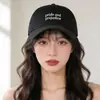 Gorra de Béisbol Bordada con Letras Estilo Coreano para Mujer 2026 Nueva Moda Casual Retro Versátil Circunferencia de Cabeza Grande Parte Superior Suave Gorra de Pico de Pato