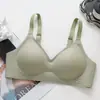 Delgado, Soporte Suave, Copa Totalmente Fija, Sujetador Deportivo de Gelatina de Látex Transpirable sin Costuras para Busto Pequeño, Sin Varillas, Sujetador Push-Up