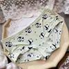 [80-120] 524 Seda de Hielo estampado lindo tiro bajo bolsa de ropa interior para mujer cadera con taladro ropa interior para mujer tiro bajo