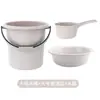 Cubo de almacenamiento de agua para el hogar, cubo grande de plástico engrosado, cubo redondo grande portátil para dormitorio de estudiantes con cubo de ropa resistente a caídas, lavabo