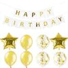 Juego de globos de feliz cumpleaños, decoración para fiesta de cumpleaños, globo de aluminio con lentejuelas y estrella de cinco puntas de 18 pulgadas