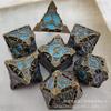 Dados metálicos transfronterizos COC grupo de juego DND Dungeons and Dragons TRPG traje de dados multifacéticos D6 g Juego de mesa Sulu