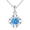Collar Colgante de Trébol de Cuatro Hojas Simple Estilo Coreano Cadena para Clavícula de Diamante de Simulación a la Moda para Mujer Bienestar de Transmisión en Vivo