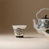 Taza de Té de Cerámica con Patrón de Encaje Co-Branded de Diseñador Independiente Moji Juego de Té Kung Fu Taza de Té para el Hogar Taza Individual Pequeña