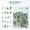 Pegatinas de la naturaleza ilustradas, bolsa, flores, plantas, animales, decoración, pegatinas de cuenta de mano, material impermeable para bricolaje, pegatinas de cuenta de mano.