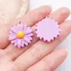 Accesorios Súper Lindos de Resina Morada de Dibujos Animados Joyería DIY Llavero Collar Pendientes Estrella de Cinco Puntas Corazón Arcoíris Colgante Pequeño