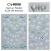 Adesivo de Armadura de Papel Lótus Aurora 5D Concha Embossada Folha de Lótus de Verão Adesivo de Arte de Unha Lótus Joia CA
