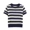 Fabricante transfronterizo de ropa para mujer al por mayor 2026 AliExpress superventas moda camiseta de punto de manga corta camisetas tops
