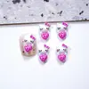 Novas Decorações para Unhas Desenho Animado Cabeça de Gato Kt Coração Estampa de Leopardo Fofo Acessórios de Unha 3D Usáveis Pequenos Acessórios de Unha