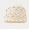 Diadema de Ganchillo de Hilo de Algodón Hueco con Flores Retro, Gorro de Malla Transpirable, Cubrepelo de Encaje, Pañuelo para la Cabeza, Gorro, Suave Gorro de Punto para Mujer