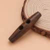 Botones de Madera de Olivo de un Agujero para Abrigos y Gabardinas, Botones Versátiles Unisex, Botones de Imitación de Cuerno de Madera Natural de Doble Agujero, Botones de Olivo