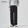 Pantalones de Lana Gruesos de Invierno para Hombre Apo, Negocio Transfronterizo, Casual, Holgados, Rectos, Caída Suave, Resistentes a las Arrugas