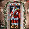 Nova Capa de Porta de Natal Transfronteiriça Papai Noel Feliz Natal Decoração Arranjo Bandeira Bandeira Suspensa Externa
