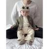 Traje Elegante de Otoño e Invierno para Niños Conjunto de Dos Piezas de Suéter de Punto Nuevo de Moda y Pantalones Casuales