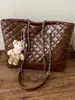 Bolso Transfronterizo de Aspecto Elegante, Alta Calidad y Gran Capacidad para Mujer, Nuevo Bolso de Hombro, Bolso Tote de Cadena Rombo para Viajes Diarios