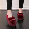 Nuevos Zapatos de Algodón de Invierno para Mujer Botas de Algodón Cálidas Forradas de Felpa Botas de Nieve Zapatos de Madre Zapatos Casuales de Old Beijing Zapatos de Frijol