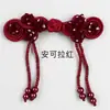 Hebilla Seuss Nailon Cuatro Ruedas Color Macarrón Versátil Borla de Perla Cristal Botón Chino Hecho a Mano con Cuentas