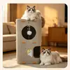 Nido para Gatos de Tres Capas y Marco de Escalada para Gatos, Nido Cerrado Integrado para Dormir Gatos, Adecuado para Todas las Estaciones, Nido para Gatos Personalizable