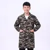 Roupas de trabalho casaco azul fixo impresso LOGO manga longa roupas de proteção trabalhista macacão camuflagem casaco roupas à prova de poeira roupas de envio por atacado