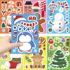 8 Muñecos de Nieve Navideños de Dibujos Animados Collage Manualidades DIY Cuenta Manual Funda de Teléfono Decoración de Cuaderno Pegatinas Impermeables al por Mayor