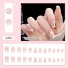 Mostrando Arte de Uñas Blanco Otoño e Invierno Necesario Arte de Uñas de Diamante Brillante Temperamento de Hada Pura Diamante Completo Usar Armadura 24 Piezas