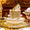Conjunto de Louça Jingdezhen Alta Temperatura Utensílios de Mesa Domésticos Conjunto de Presente para o Ano do Cavalo Tigela e Prato de Porcelana Óssea Combinação Tigela de Cerâmica e Hashis Venda por Atacado
