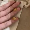Novos brincos de flor de íris para mulheres, estilosos e versáteis, com design de nicho requintado, doces, fofos e sofisticados