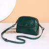 Bolsa feminina de couro de vaca com cera de óleo, bolsa de ombro transversal feminina, prática com vários compartimentos, simples, fashion, porta-moedas, bolsa shell