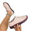 Zapatos Casuales de Nuevo Estilo con Costuras Cosidas a Mano, Suelas Suaves Transpirables, con Cordones, en Stock, Tallas Grandes, Cómodos, Versátiles, Color Sólido