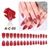 Unhas Postiças Cor Sólida Olho de Gato, Pontas de Unha Médio-Curtas em Formato Amêndoa, Pontas de Unha Pré-Fabricadas Olho de Gato com Glitter, Adesivos de Unha Postiça, Transfronteiriço