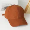 Gorra de béisbol de pana de color liso de moda con visera rígida, gorra lisa unisex, estilo retro japonés para exteriores