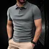 Camisa Polo de Verano Nueva para Hombre de Talla Grande, Camiseta Popular Transfronteriza Temu de Manga Corta, Top de Color Sólido