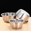 Fábrica de Lavabos de Acero Inoxidable Venta Directa Set Doméstico Lavabo Lavabo para Verduras Lavabo para Sopa y Lavabo Redondo Espesado para Cocinar Venta al por Mayor
