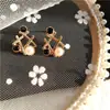 Argola de Prata S925 Ah Qin Mesmo Estilo Pequenos Brincos Brincos Som de Chocalho Mesma Estilo de Celebridade da Internet Brincos com Senso de Design de Nicho Brincos de Strass