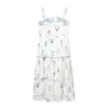Comercio Exterior 2026 Primavera Nuevo Estilo Europeo y Americano Moda Femenina Sexy Chica Atractiva Vestido con Volantes Bordado Hombros Descubiertos