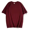 Camiseta Masculina de Algodão Penteado com Manga Curta 180g Gola Redonda Camiseta Lisa de Algodão Camiseta Básica Casual Masculina de Manga Curta