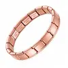 Estilo europeo y americano, diseño modular italiano, pulsera de acero de titanio, correa elástica de acero inoxidable, personalizable con grabado de logo