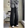 Talla grande corte holgado modelo nuevo otoño 2026 380g estilo americano patchwork pantalones curvos pantalones deportivos casuales de moda para hombre