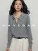 Con Jian Solapa de Otoño Manga Larga Tejido para Mujer Holgado Estilo Old Money Casual Perezoso Top para el Día a Día