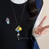 Lindo Collar Largo Tejido de Estrella Dopamina Otoño e Invierno Cadena Versátil para Suéter Accesorio Decorativo para Mujeres