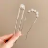 Pasador de Pelo en Forma de U con Perlas para Mujer, Pinza para Moño, Herramienta de Peinado, Pasador Fijo, Nuevo Estilo Chino, Accesorio de Cabello de Alta Gama