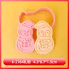 Serie Navideña Moldes para Galletas Pingüino Navideño Dibujos Animados 3D Moldes para Galletas Arcilla DIY Galletas Impresión Artificial